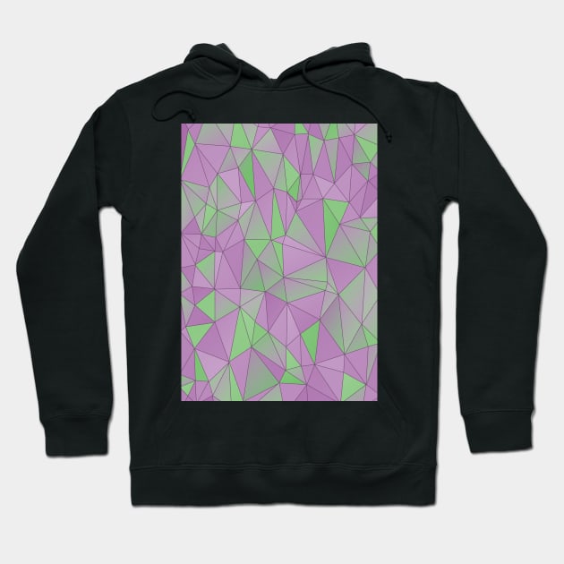 Geo Pattern (Purple and Green) Hoodie by Blue-Banana